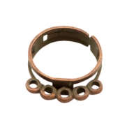 Appr&ecirc;ts en m&eacute;tal TQ bague ajustable avec anneaux cuivre (sans nickel)