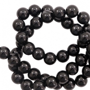 Pierres naturelles Calc&eacute;doine (Onyx et Agate) 8mm Noir