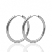 Appr&ecirc;ts en acier inox cr&eacute;oles 25mm Argent&eacute;