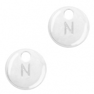 Breloques en m&eacute;tal Basic Quality lettre N Argent&eacute; antique (sans nickel)