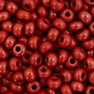 Rocailles Preciosa 6/0-93300 Opaque naturel-Rouge port royale
