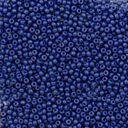 Perles de rocailles Miyuki 15/0 Duracoat opaque dyed navy blue 15-4493
