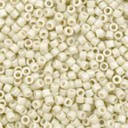 Perles Miyuki d&eacute;licas 11/0 Duracoat opaque dyed dark ivory cream greige DB-2362