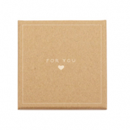 Bo&icirc;te &eacute;crin &agrave; bijoux 'for you &hearts;' Marron