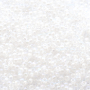 Perles de rocailles Miyuki 11/0 White lined ab crystal 11-284
