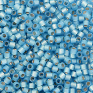 Perles Miyuki d&eacute;licas 11/0 Duracoat semi frosted silverlined dyed light bayberry blue DB-2176