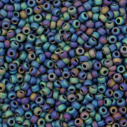 Perles de rocailles Miyuki 11/0 Opaque matte AB black 11-401FR