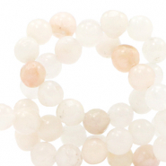 Pierres naturelles Quartz 4mm Blanc cr&egrave;me vanille