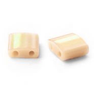 Perles Miyuki tila 5x5mm Ceylon light caramel beige TL-593