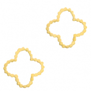 Breloques en acier inox connecteur fleur Dor&eacute;