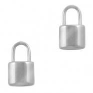 Breloques en acier Inox fermoir Argent&eacute;