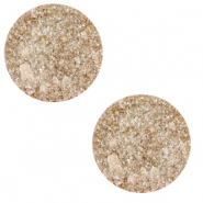 Cabochon plat 20mm Polaris Elements Goldstein P&ecirc;che blush