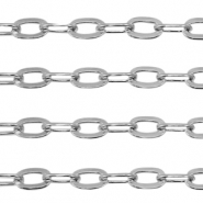 Appr&ecirc;ts en acier Inox cha&icirc;ne maille jaseron maille for&ccedil;at Argent&eacute;