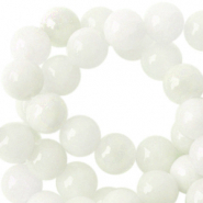 Pierres naturelles 6mm rond blanc 