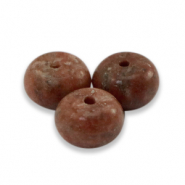 Pierres naturelles Granit rondelles 8x5mm Rouge bourgogne