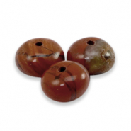 Pierres naturelles Granit rondelles 8x5mm Rouge c&egrave;dre&nbsp;