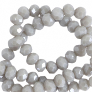 Perles &agrave; facettes 6x4mm disque Heishi Violet brume-pearl shine coating