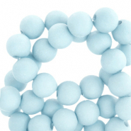 Perles acryliques 4 mm mat Bleu glac&eacute;