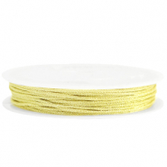 Fil macram&eacute; tress&eacute; 1mm Jaune dor&eacute; m&eacute;tallique