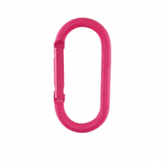 Appr&ecirc;ts color&eacute;s anneau porte-cl&eacute;s ovale Rose n&eacute;on