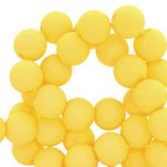 Perles acryliques 8 mm Jaune flamboyant