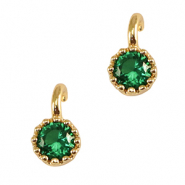 Pendentifs en verre Crystal Glass Vert classique-doré
