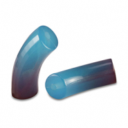 Perles acryliques tube Bleu