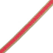 Ruban Rose framboise-dor&eacute;