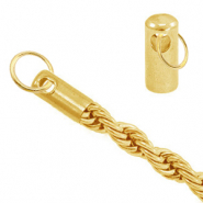 Appr&ecirc;ts en acier inox embout pour cha&icirc;ne maille jaseron twist dor&eacute;