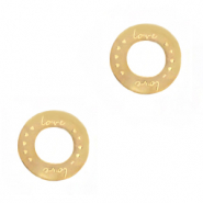 Breloques en acier inox connecteur Dor&eacute;