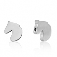Perles en acier Inox cheval Argenté