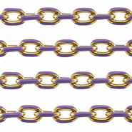 Appr&ecirc;ts en acier Inox cha&icirc;ne maille jaseron maille for&ccedil;at Dor&eacute;-violet
