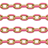Appr&ecirc;ts en acier Inox cha&icirc;ne maille jaseron maille for&ccedil;at Dor&eacute;-rose