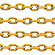 Appr&ecirc;ts en acier Inox cha&icirc;ne maille jaseron maille for&ccedil;at Dor&eacute;-orange