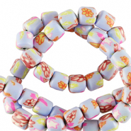 Perles en polym&egrave;re 6mm Lilas-multicolore