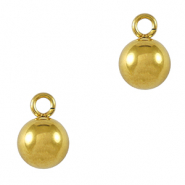 Breloques en acier Inox boule 6mm Doré
