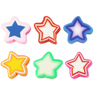 Perles en polym&egrave;re &eacute;toile Multicolore