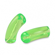 Perles tubes acryliques Vert p&eacute;ridot