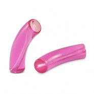 Perles tubes acryliques Violet magenta