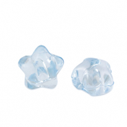 Perles acryliques &eacute;toile Bleu aquamarine transparent