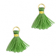 Pompons 1.2cm Dor&eacute;-vert jungle