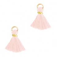 Pompons 1.2cm Dor&eacute;-rose p&ecirc;che