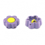 Perles tile fleur Violet paisley-jaune