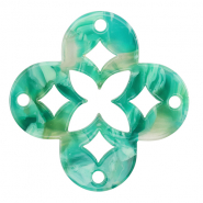 Pendentifs en r&eacute;sine mosa&iuml;que Turquoise-vert