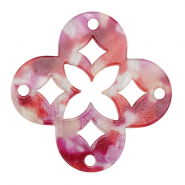 Pendentifs en r&eacute;sine mosa&iuml;que Rose multicolore