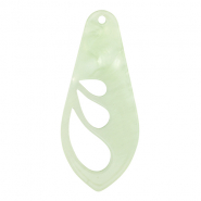 Pendentifs en r&eacute;sine aile Vert menthe n&eacute;on