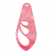 Pendentifs en r&eacute;sine aile Rose p&acirc;le