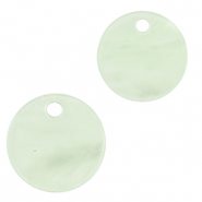 Pendentifs en r&eacute;sine 12mm Vert menthe n&eacute;on