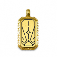 Breloques en m&eacute;tal DQ soleil Dor&eacute; (sans nickel)