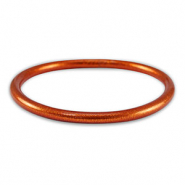 Bracelet jonc type bouddhiste 5mm taille M Orange br&ucirc;l&eacute;e